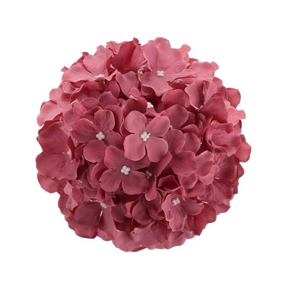 Mauve Silk Hydrangea Heads Artificial Flowers w/ Stems Home Wedding Pink Decor - Picture 2 of 6